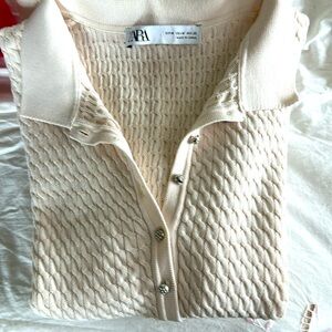 Zara cable knit sweater top